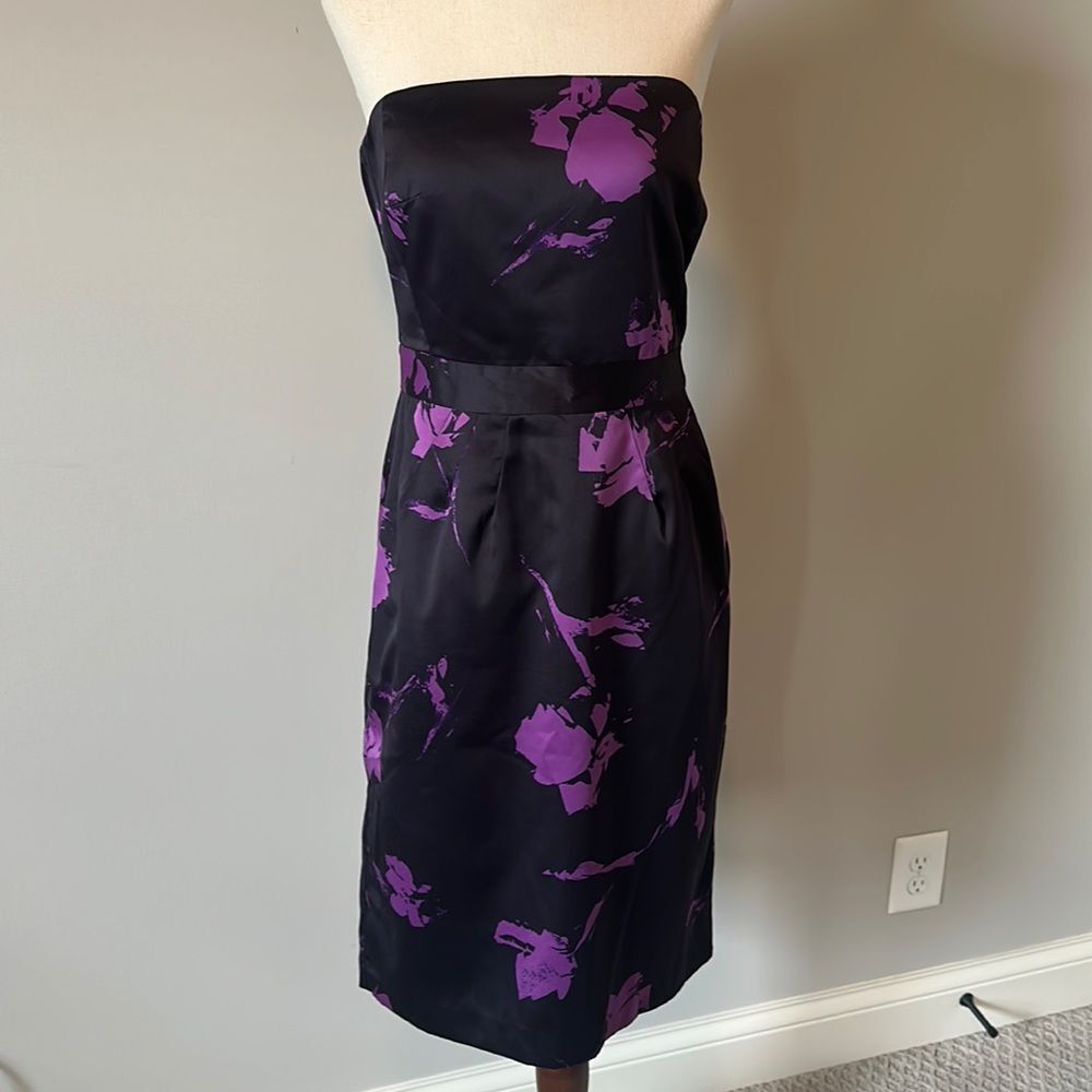 Banana Republic sz 6 strapless abstract print dress